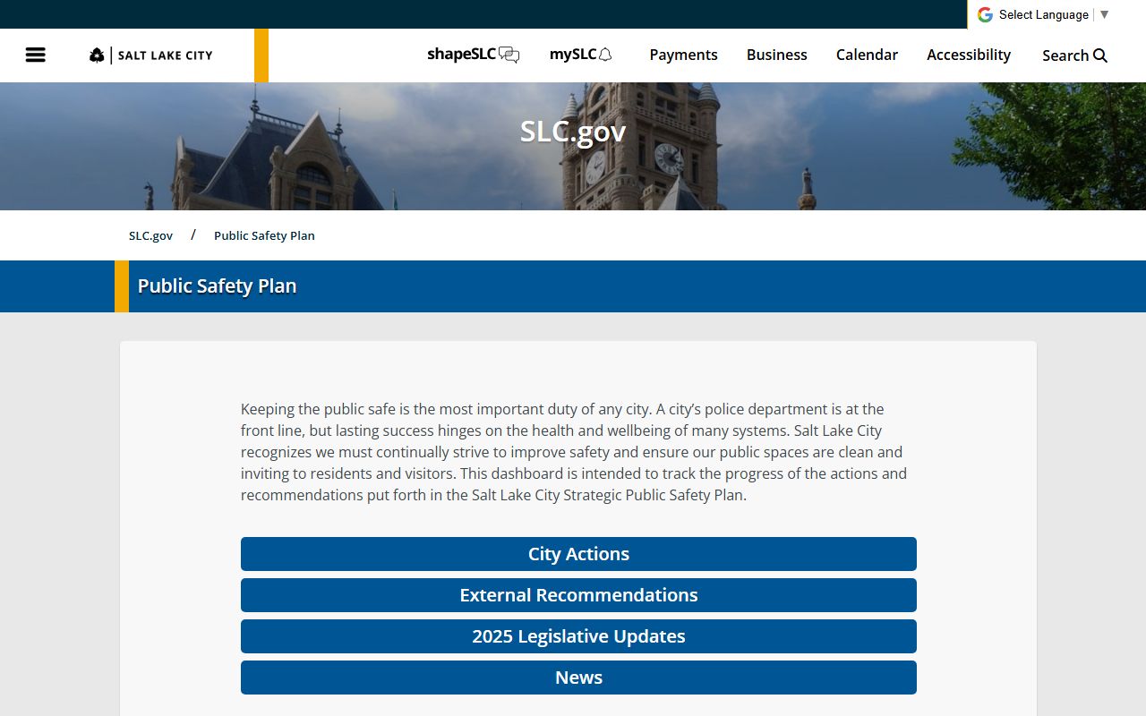 Salt Lake City police blotter Public Safety Building