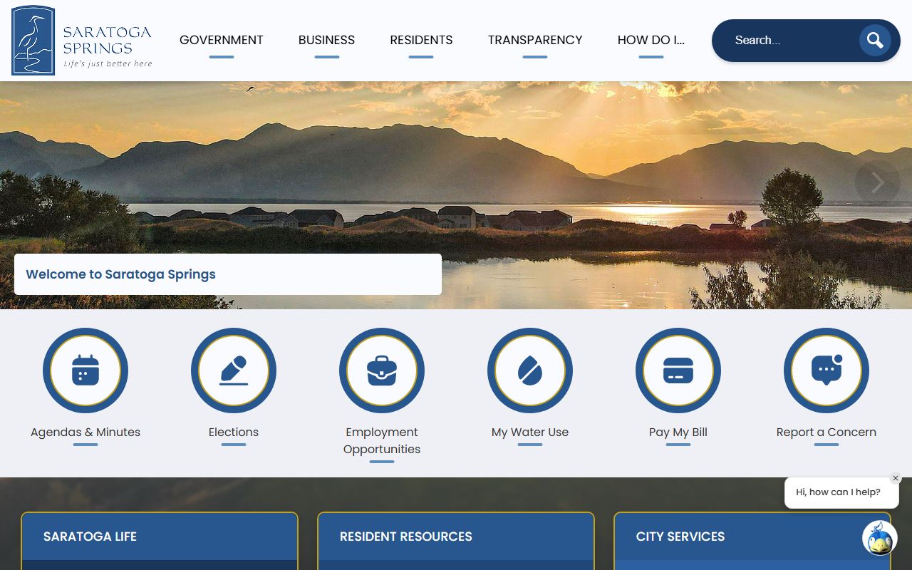 Saratoga Springs police blotter city website page