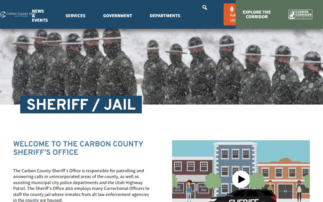 Carbon County police blotter sheriff office webpage