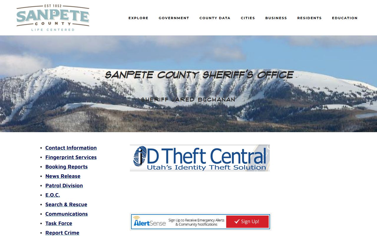 Sanpete County police blotter sheriff office page