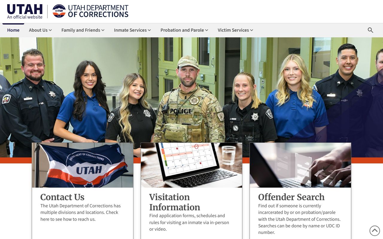 Utah police blotter related offender search through the Utah Department of Corrections